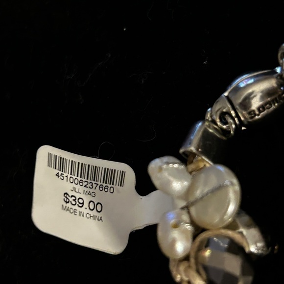 Chico's Silver Necklace with Cream Accents and Bracelet Combo NWT - Picture 6 of 8